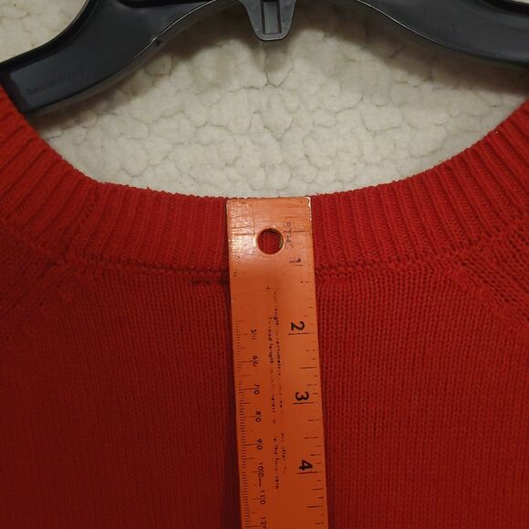 Lane Bryant Red Pointelle Knit Sweater Pull On Round Neck Size 18/20 - Picture 8 of 10